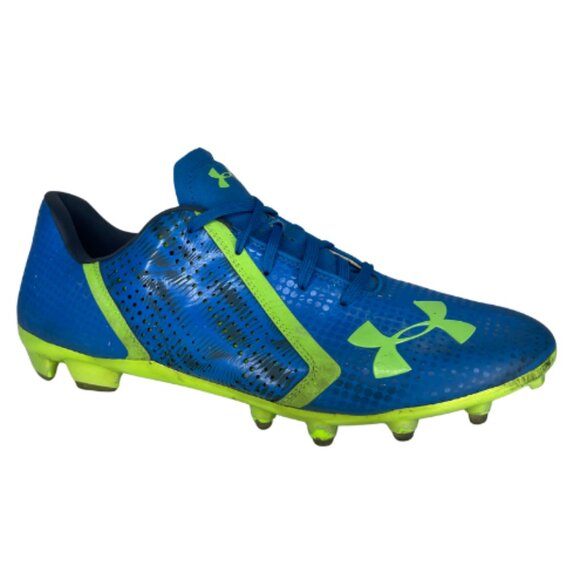 Under Armour Mens Green Blue UA Nitro Low MC Football Soccer Cleats Size 13 - Picture 1 of 7